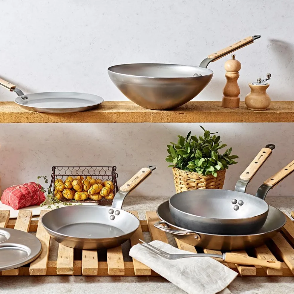 Sartén hierro mineral B con mango de haya De Buyer