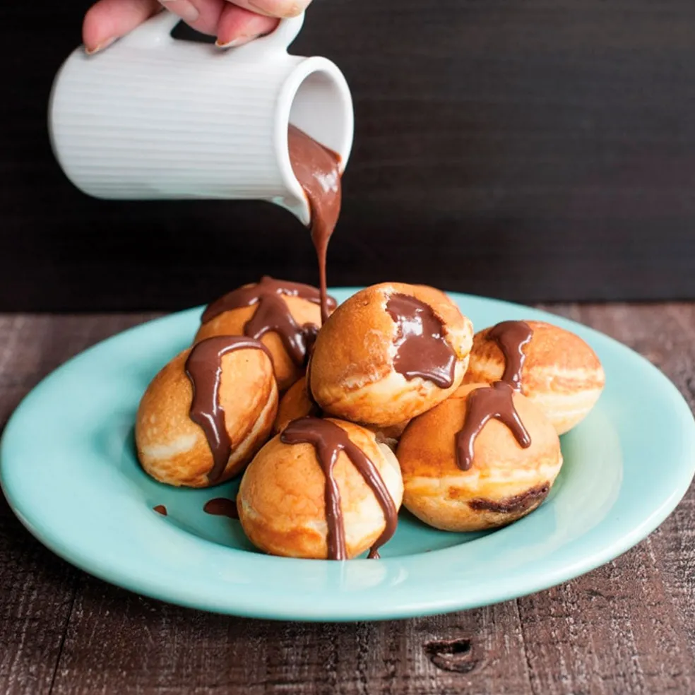Sartén para tortitas rellenas, pop dots y ebelskiver daneses Nordic Ware