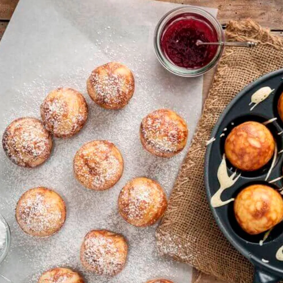Sartén para tortitas rellenas, pop dots y ebelskiver daneses Nordic Ware