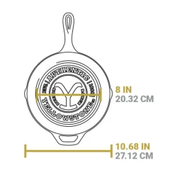 Sartén redonda de hierro fundido Skillet 26 cm Yellowstone Lodge