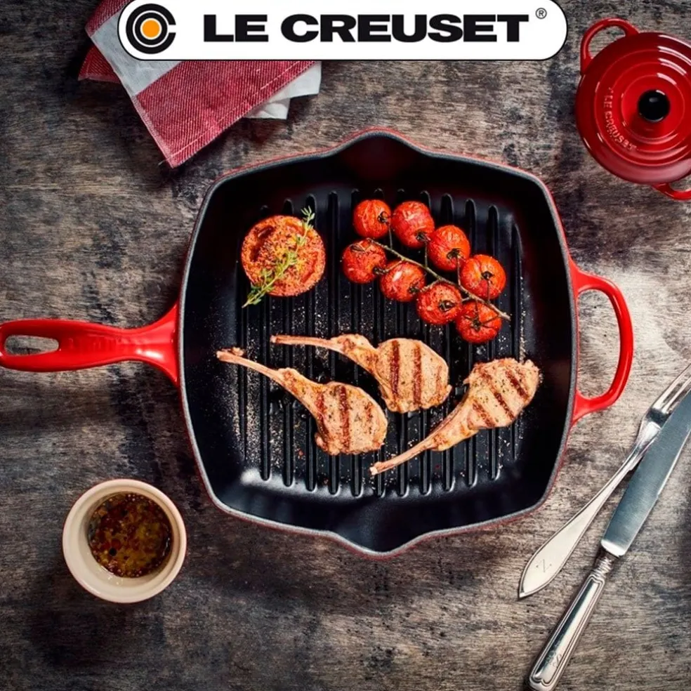 Sartén skillet grill cuadrada Le Creuset