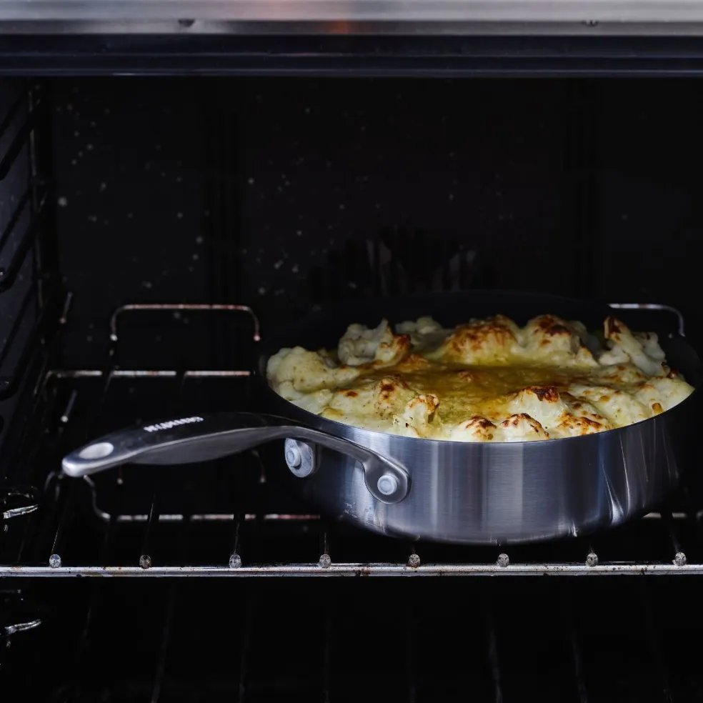 Sauté cerámica exterior acero inoxidable con tapa de cristal Geneva GreenPan
