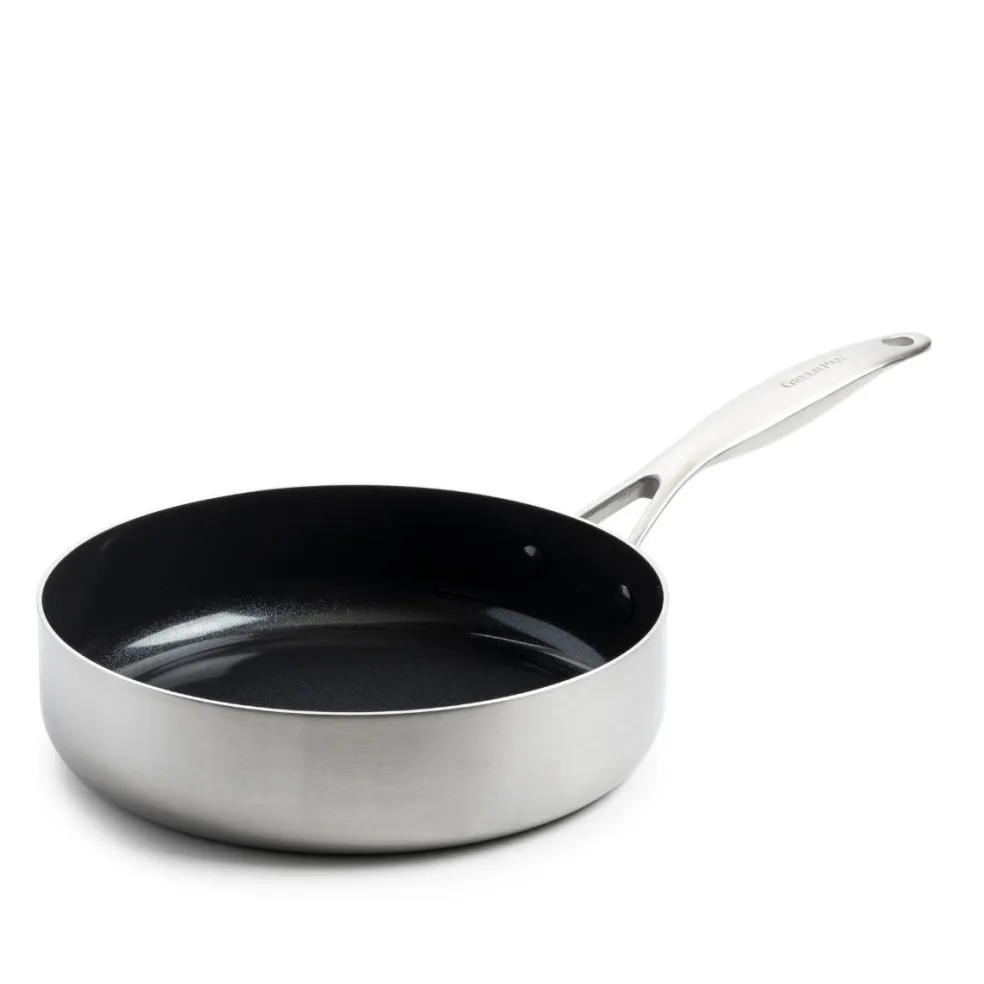 Sauté cerámica exterior acero inoxidable con tapa de cristal Geneva GreenPan