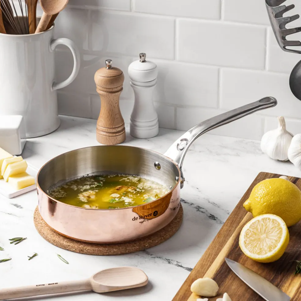 Sauté de cobre Inocuivre con mango de inox De Buyer