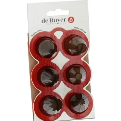 Set 6 boquillas para manga pastelera De Buyer