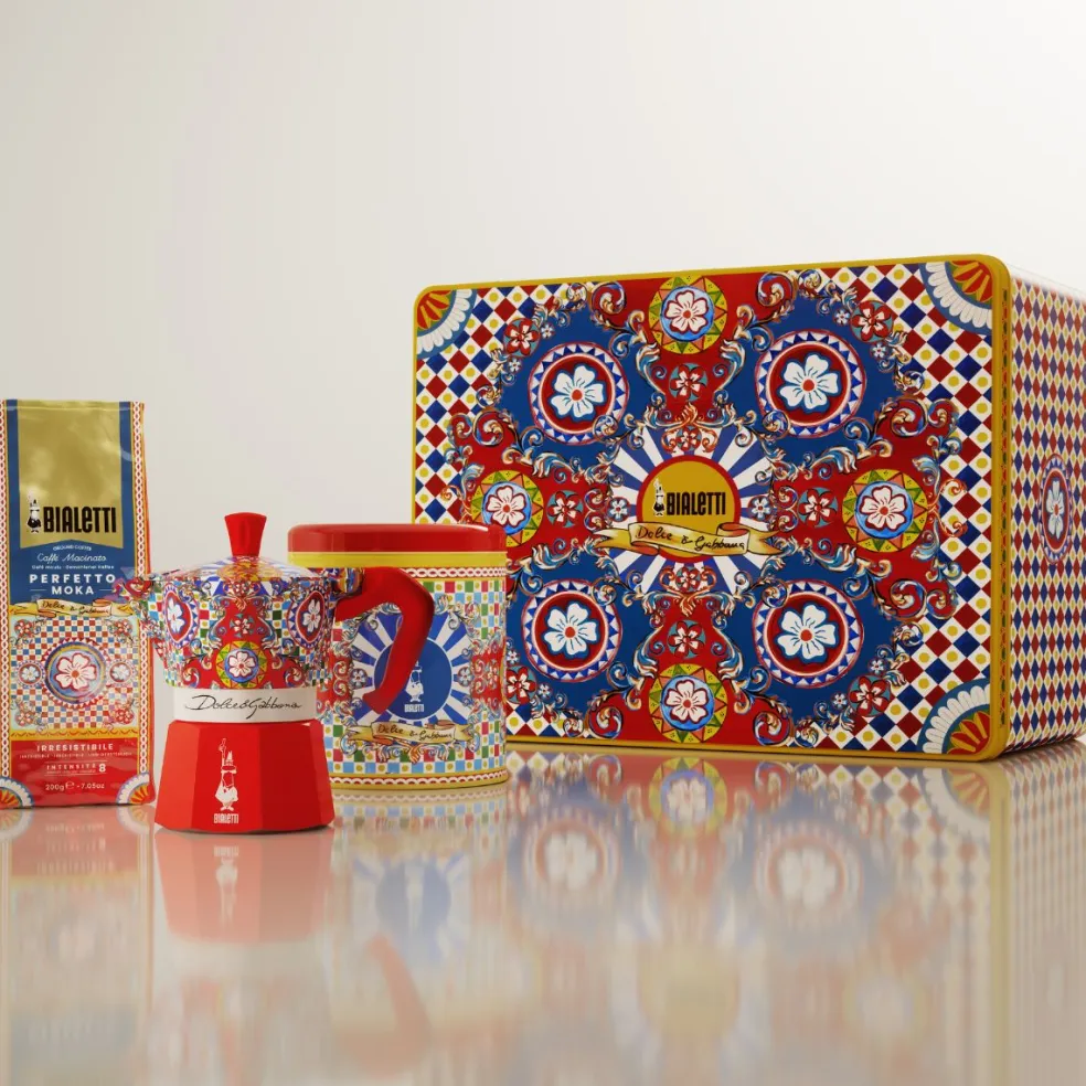 Set cafetera italiana Moka Dolce&Gabanna Bialetti