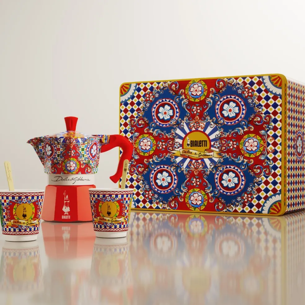 Set cafetera italiana Moka Dolce&Gabanna Bialetti