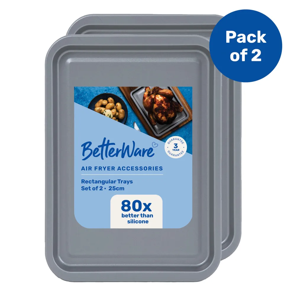 Set de 2 bandejas rectangulares para horno y freidora de aire Wham® Cook