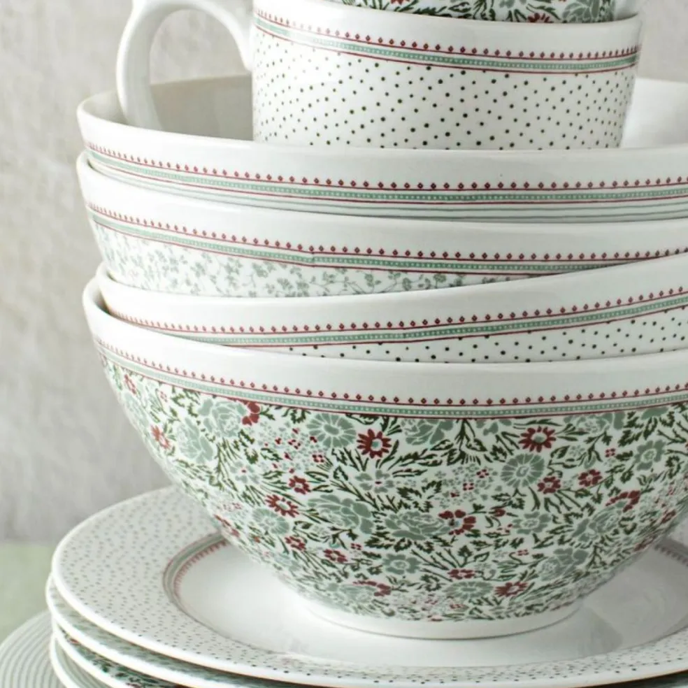 Set de 4 boles de porcelana Wild Clematis Laura Ashley