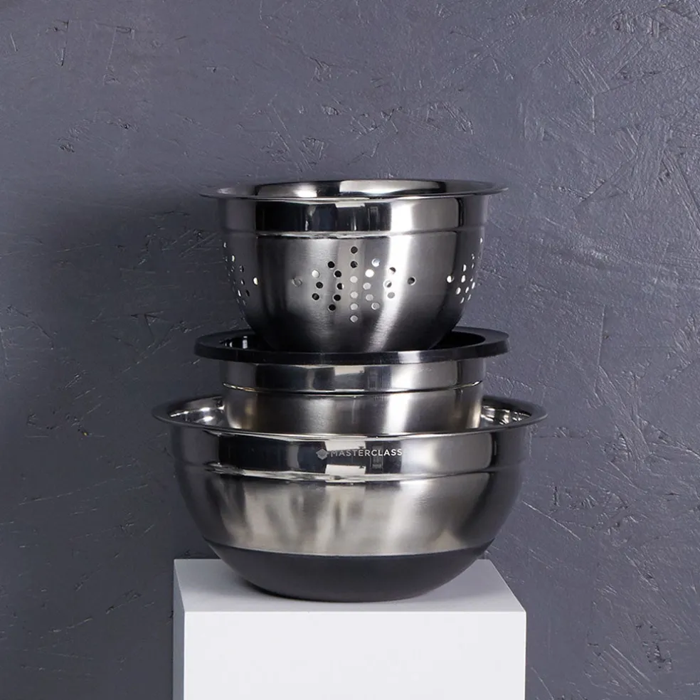 Set de boles y colador inox Masterclass de KitchenCraft