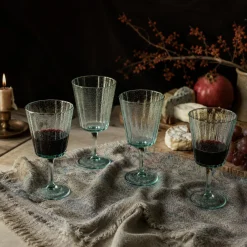 Set de 4 copas de vino Glass Laura Ashley