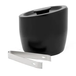 Set de cubitera de acero inoxidable de doble pared y pinzas Leopold Vienna