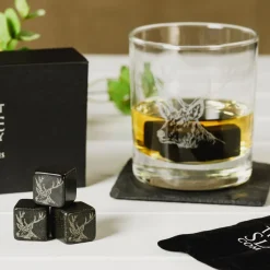 Set de 6 cubitos de piedra con funda Selbrae