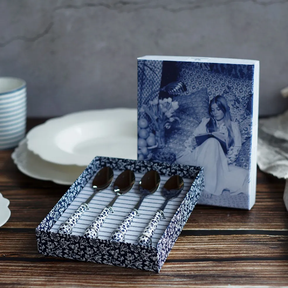 Set de 4 cucharillas Floris Laura Ashley