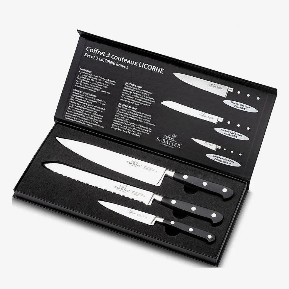 Set de 3 cuchillos Licorne Sabatier®