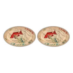 Set de 2 fuentes ovaladas de melamina Sea Life Rose & Tulipani