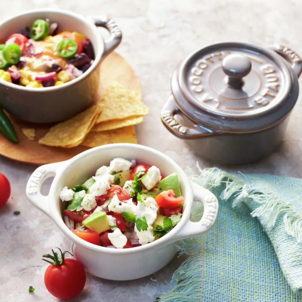Set de 4 mini cocottes cerámicas Staub