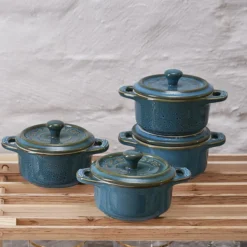 Set de 4 mini cocottes cerámicas Staub
