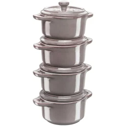 Set de 4 mini cocottes cerámicas Staub