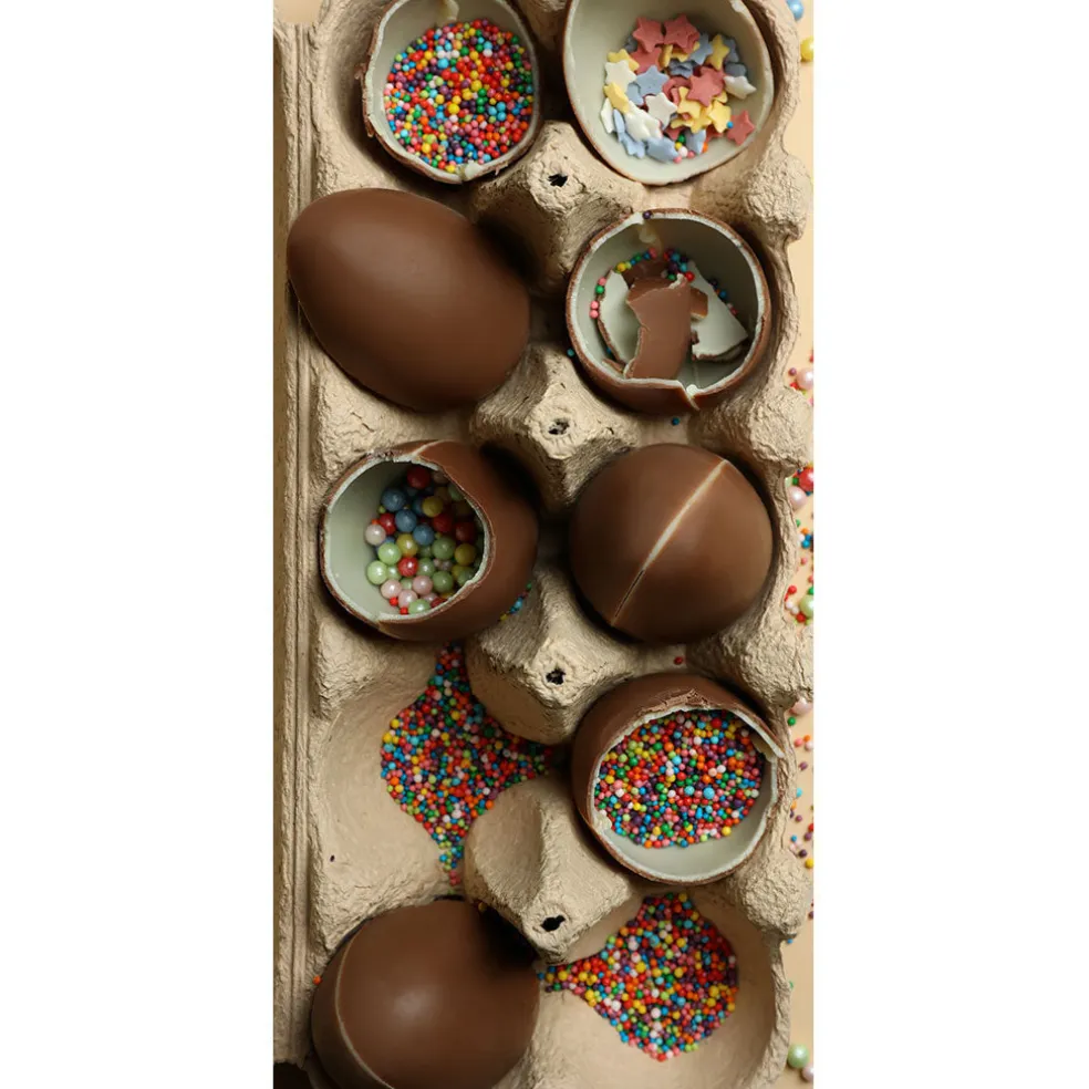 Set de 3 moldes para huevos de chocolate 3D Ibili