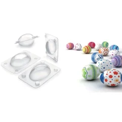 Set de 3 moldes para huevos de chocolate 3D Ibili