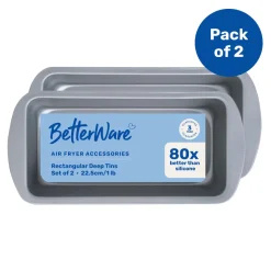 Set de 2 moldes rectangulares para freidora de aire y horno Wham® Cook