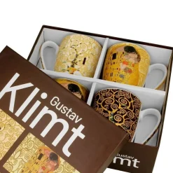 Set de 4 mugs de porcelana Beso Klimt Duo