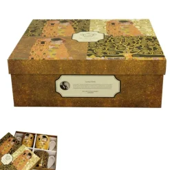 Set de 4 mugs de porcelana Beso Klimt Duo