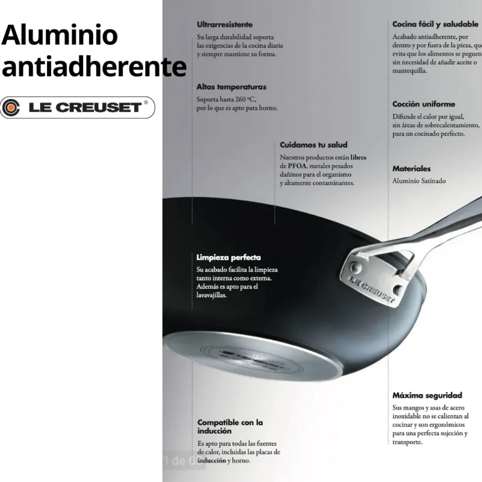 Set de 6 piezas aluminio antiadherente Le Creuset