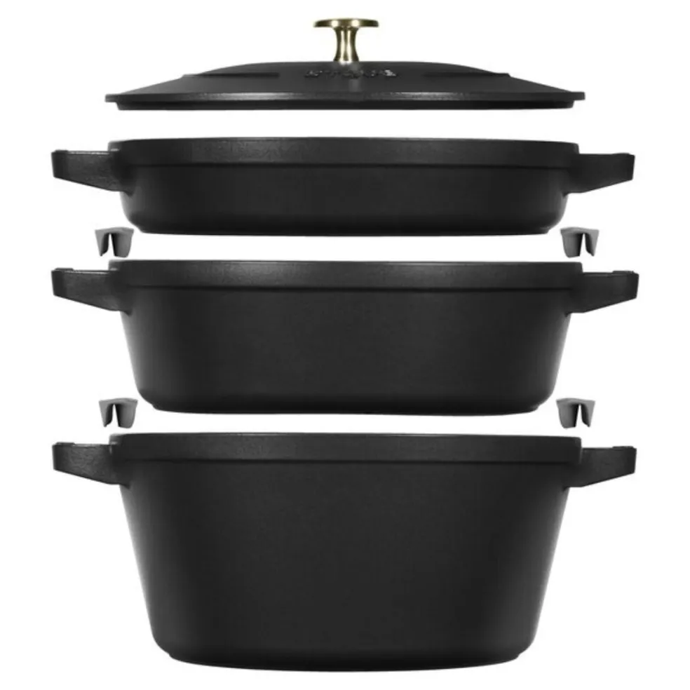 Set de 4 piezas de hierro fundido apilables Staub