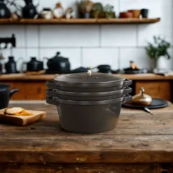 Set de 4 piezas de hierro fundido apilables Staub