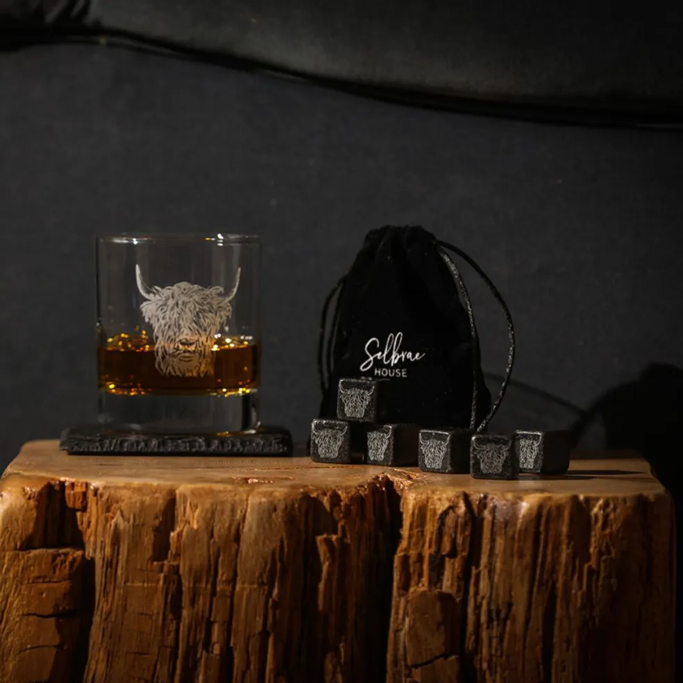 Set de 5 piezas para whisky y licores con caja de madera Selbrae