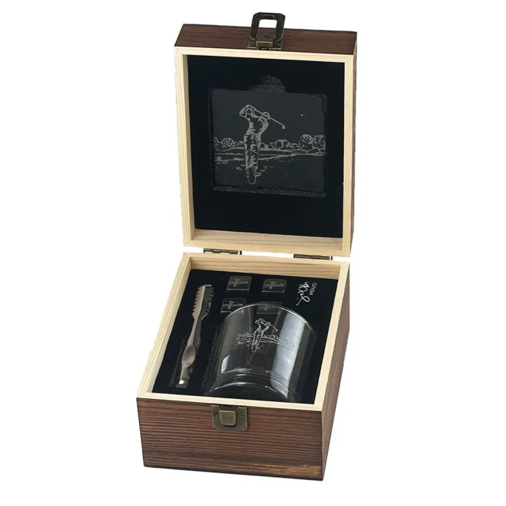 Set de 5 piezas para whisky y licores con caja de madera Selbrae