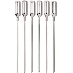 Set de 6 pinchos XL de acero inox para barbacoa OXO