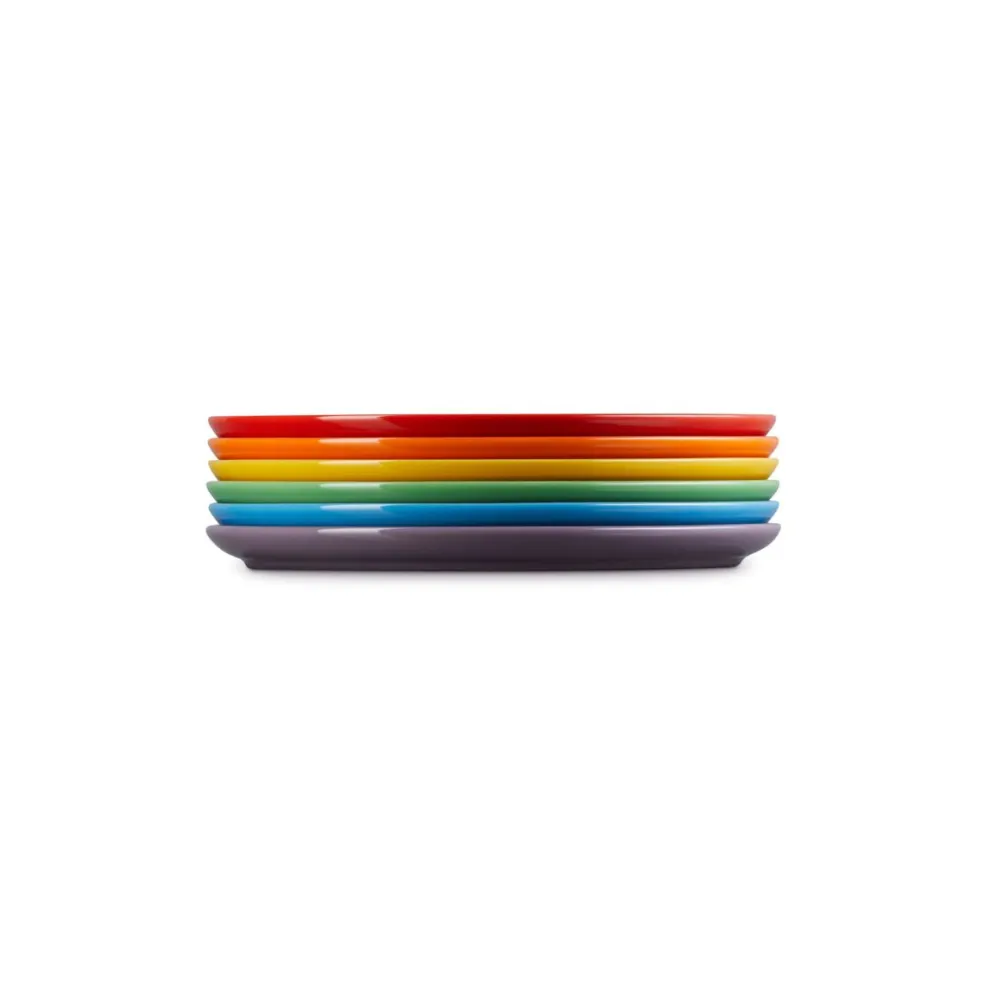 Set de 6 platos cerámicos 27cm Arcoiris Le Creuset