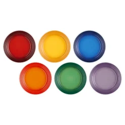 Set de 6 platos cerámicos 27cm Arcoiris Le Creuset