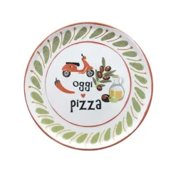 Set de 4 platos de porcelana para pizza Cinzia Andrea Fontebasso Tognana