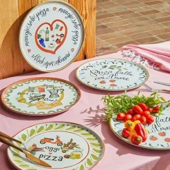 Set de 4 platos de porcelana para pizza Cinzia Andrea Fontebasso Tognana