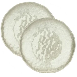 Set de 2 platos de postre de melamina Atmosfera Tortora Rose & Tulipani