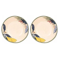 Set de 2 platos hondos de melamina Limù Rose & Tulipani