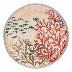 Set de 2 platos planos de melamina 27cm Sea Life Rose & Tulipani