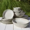 Set de 2 platos planos de melamina Atmosfera Tortora Rose & Tulipani