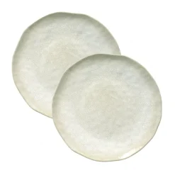 Set de 2 platos planos de melamina Atmosfera Tortora Rose & Tulipani