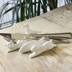 Set de 6 reposa cuchillos de porcelana Fattoria La Porcellana Bianca