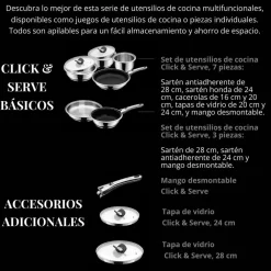 Set de 2 sartenes antiadherentes Permadur Click & Serve WMF
