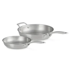 Set de 2 sartenes de acero inoxidable Tricapa 3-PLY Le Creuset