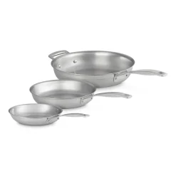 Set de 3 sartenes de acero inoxidable Tricapa 3-PLY Le Creuset