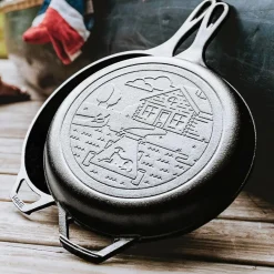 Set de sartén alta y sartén baja de hierro fundido Wanderlust Lodge
