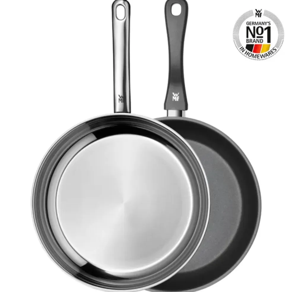Set de sartén inox y sartén antiadherente con exterior inox Devil WMF