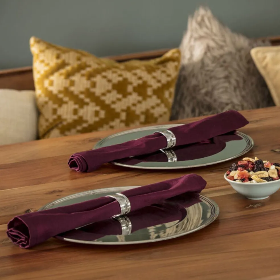 Set de 6 servilleteros de acero inoxidable Oval Zilverstad